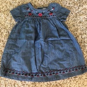 Carters Chambray Denim Dress 12 Months